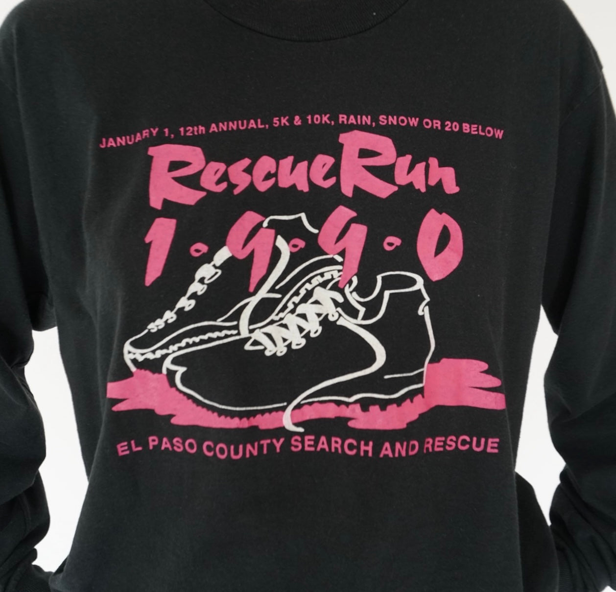 90s Printed Long Sleeves T-shirt Made in USA