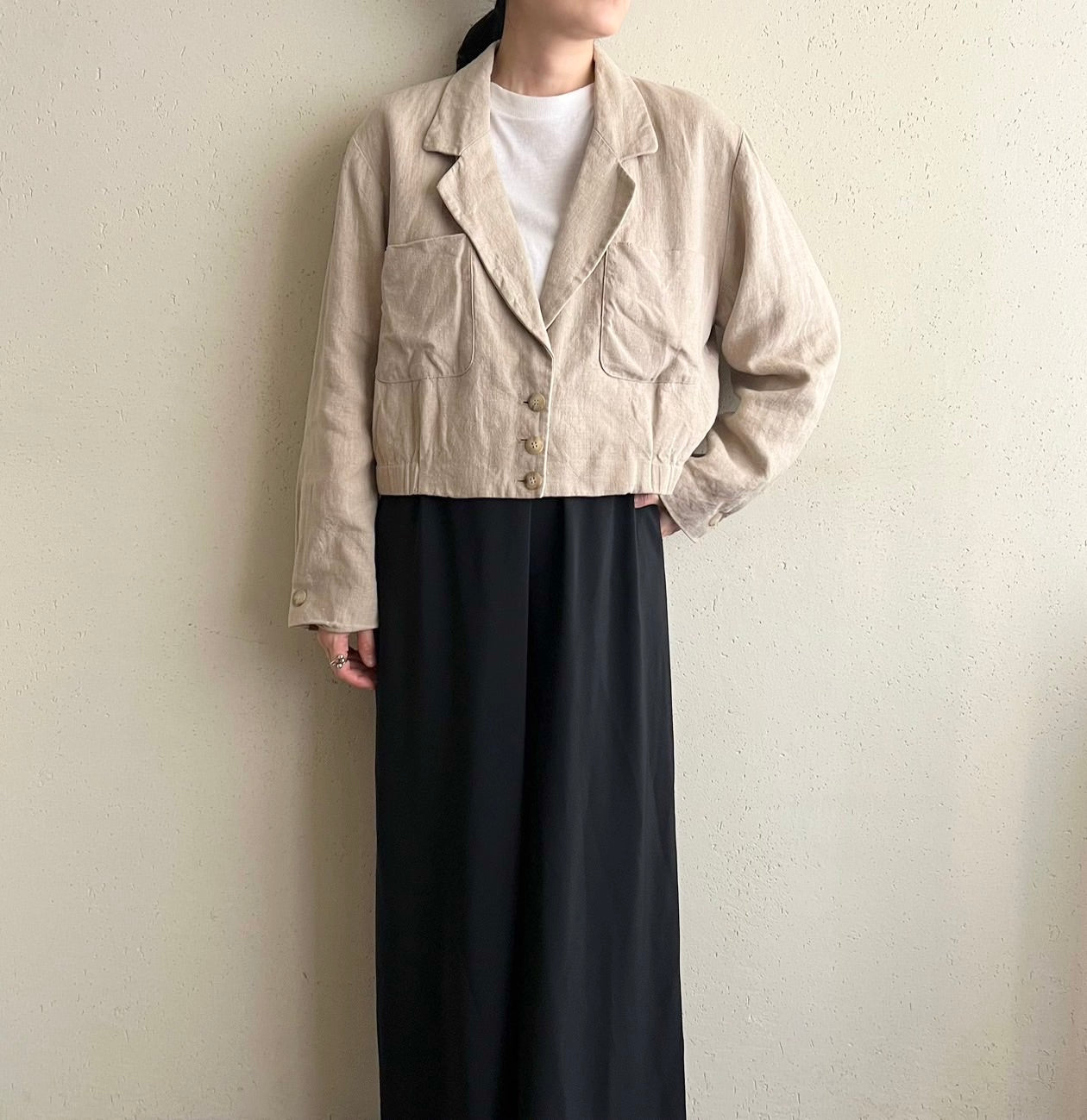 90s "DANABUCHMAN" Linen Jacket