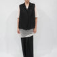 90s Black Vest,Blouse