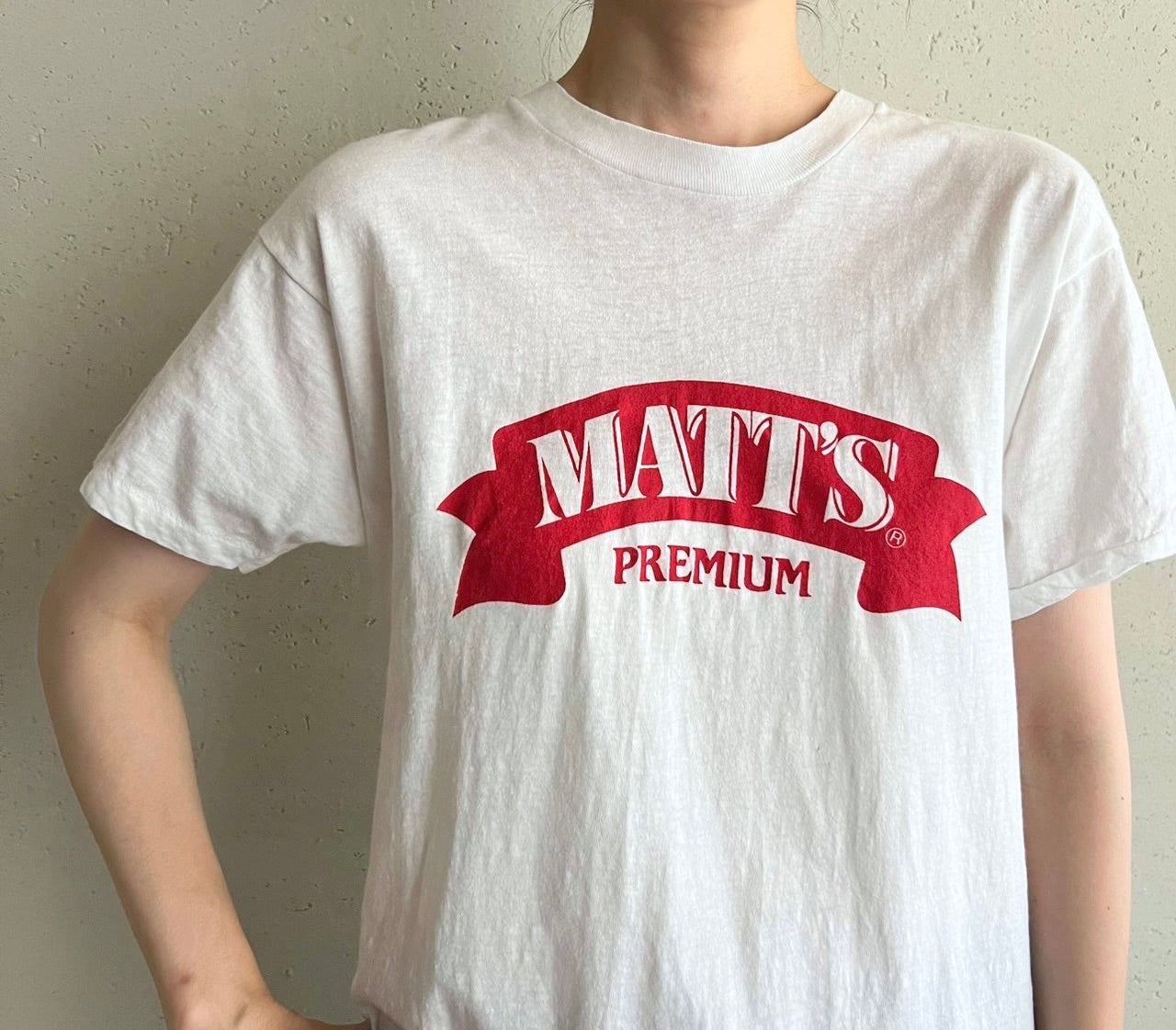 90s "Matt's Premium"  Printed T-shirt