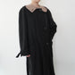 90s Black Design Maxi Coat