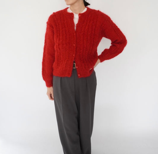 80s Red Cardigan