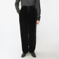 90s Black Velour Wide Pants