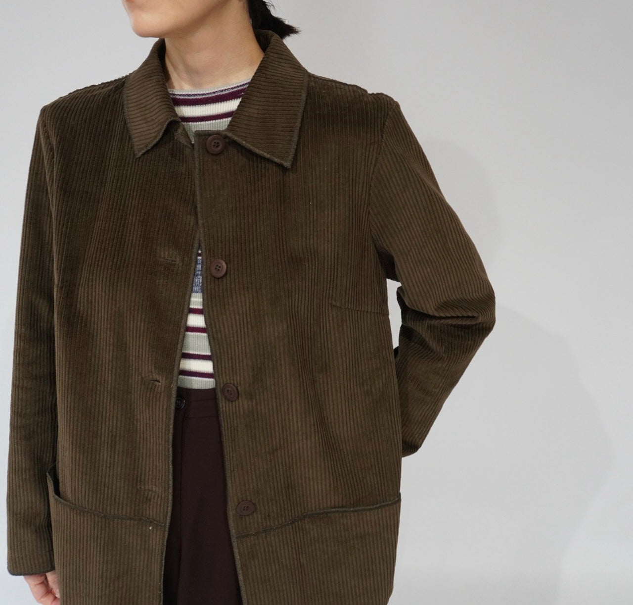 90s "harve benard" Corduroy Shirt Jacket