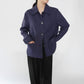 90s Navy Linen Jacket