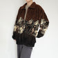 90s Horse Design Fleece Zip Top Made in USA