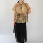 80s Printed Sheer Shirt Made in USA