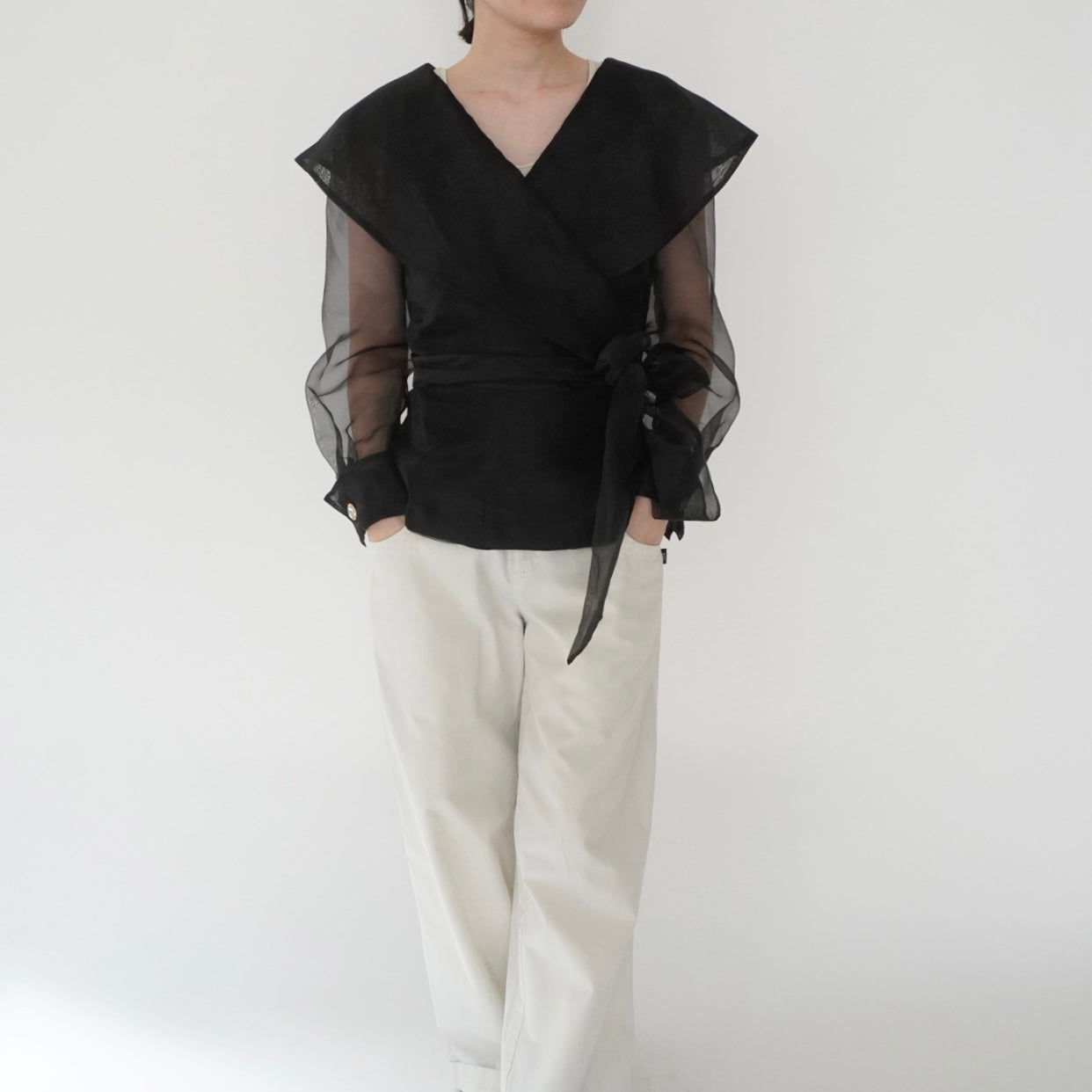 90s Sheer Design Blouse
