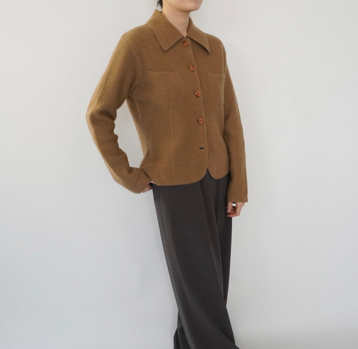 90s Wool Knit Shirt, Jacket