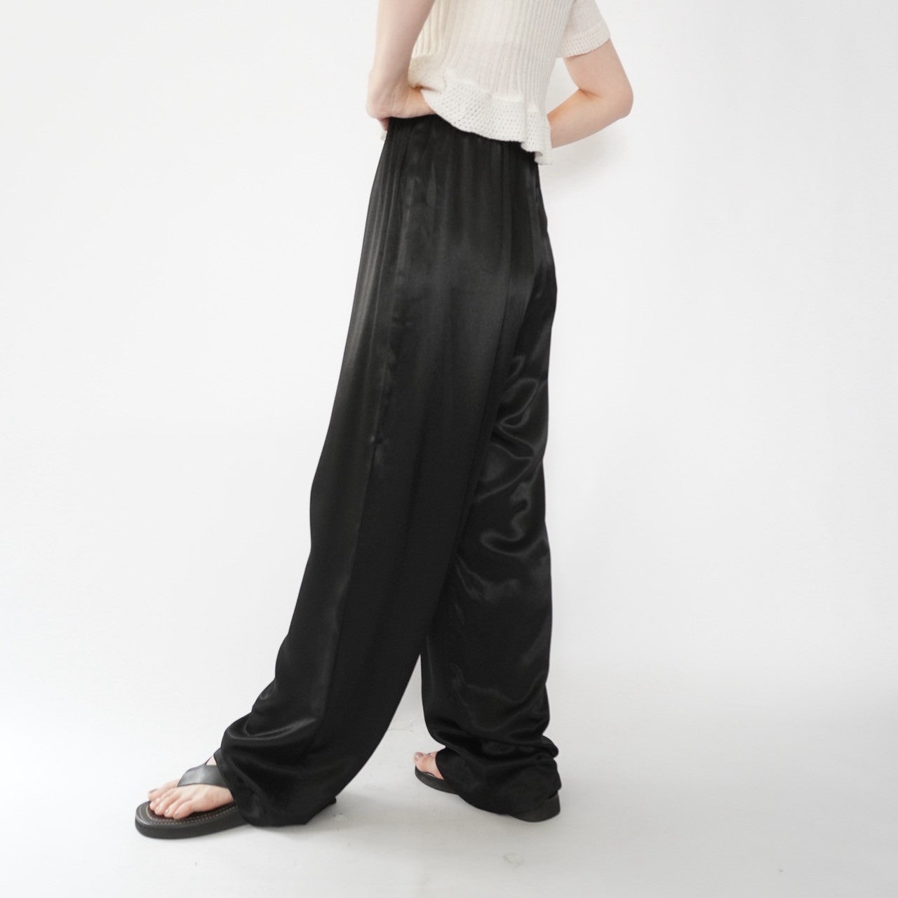 90s Black Shiny Pants