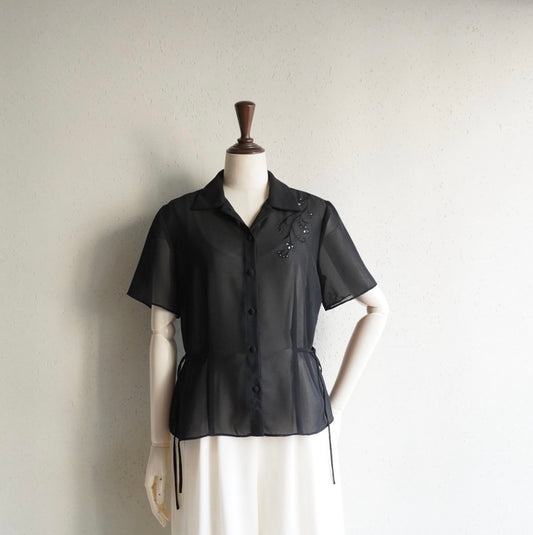 90s Design Sheer Shirt