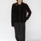 90s "J.CREW" Velour Zip Shirt