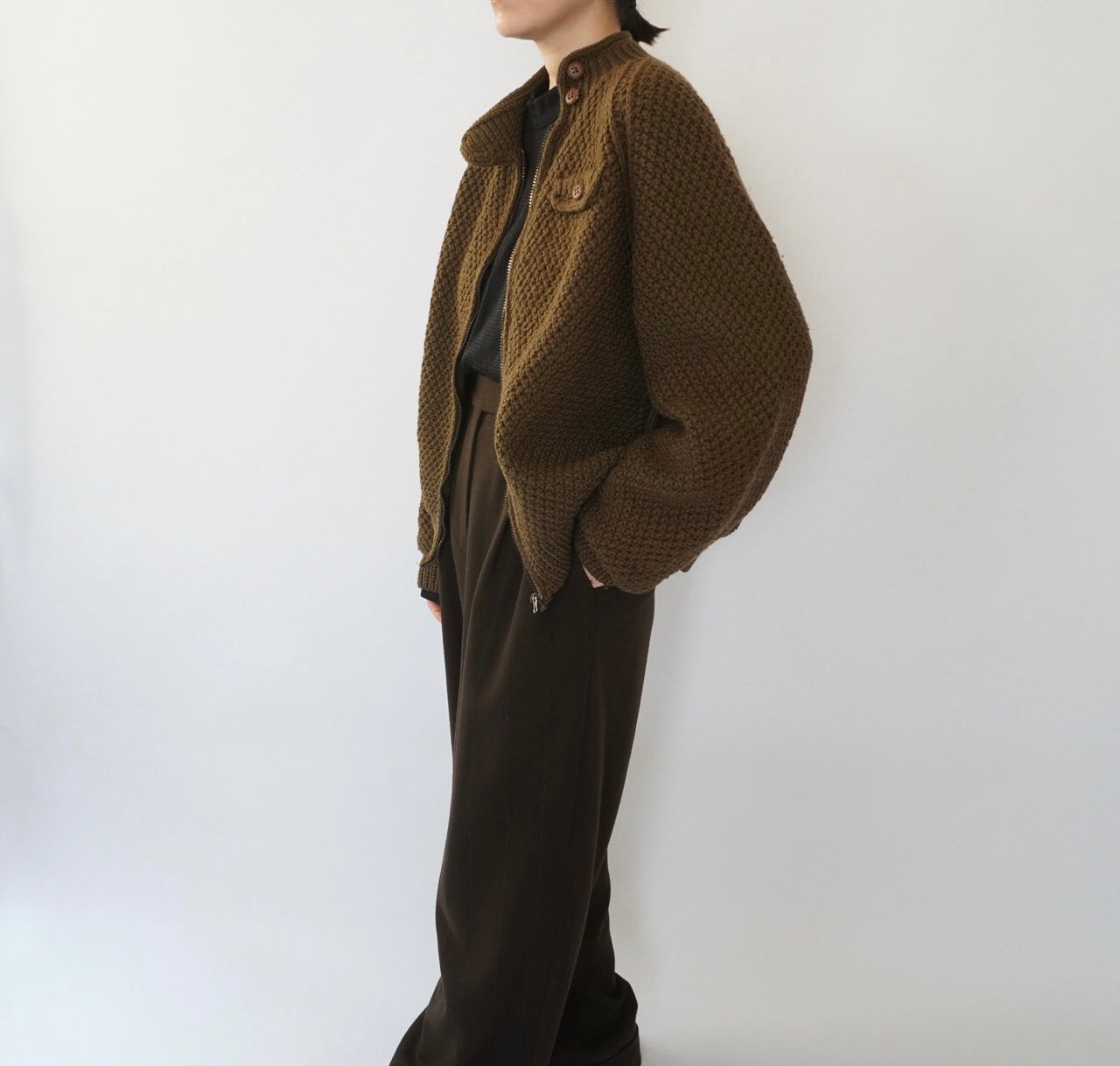 80s EURO Knit Jacket,Cardigan