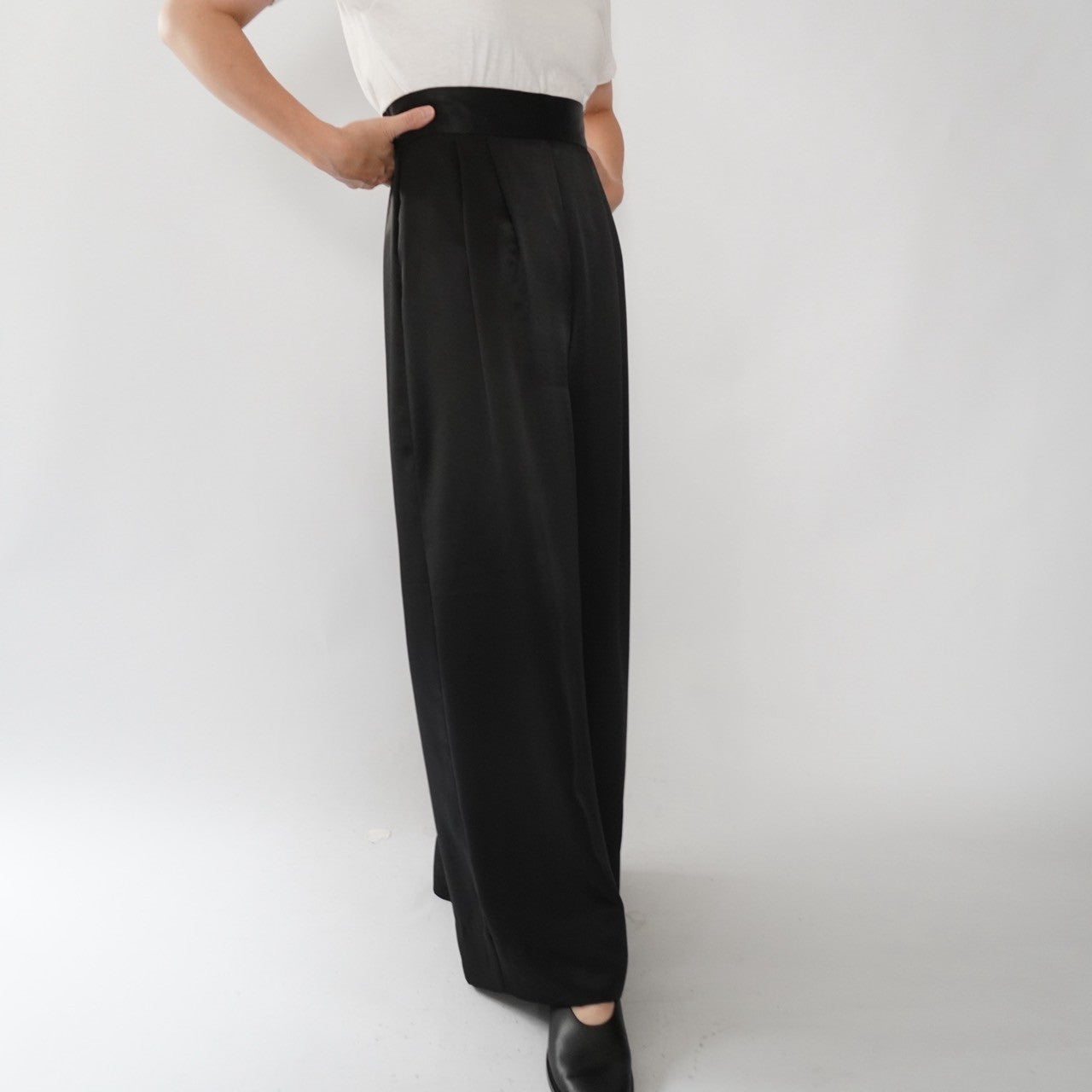 90s Black Wide Pants