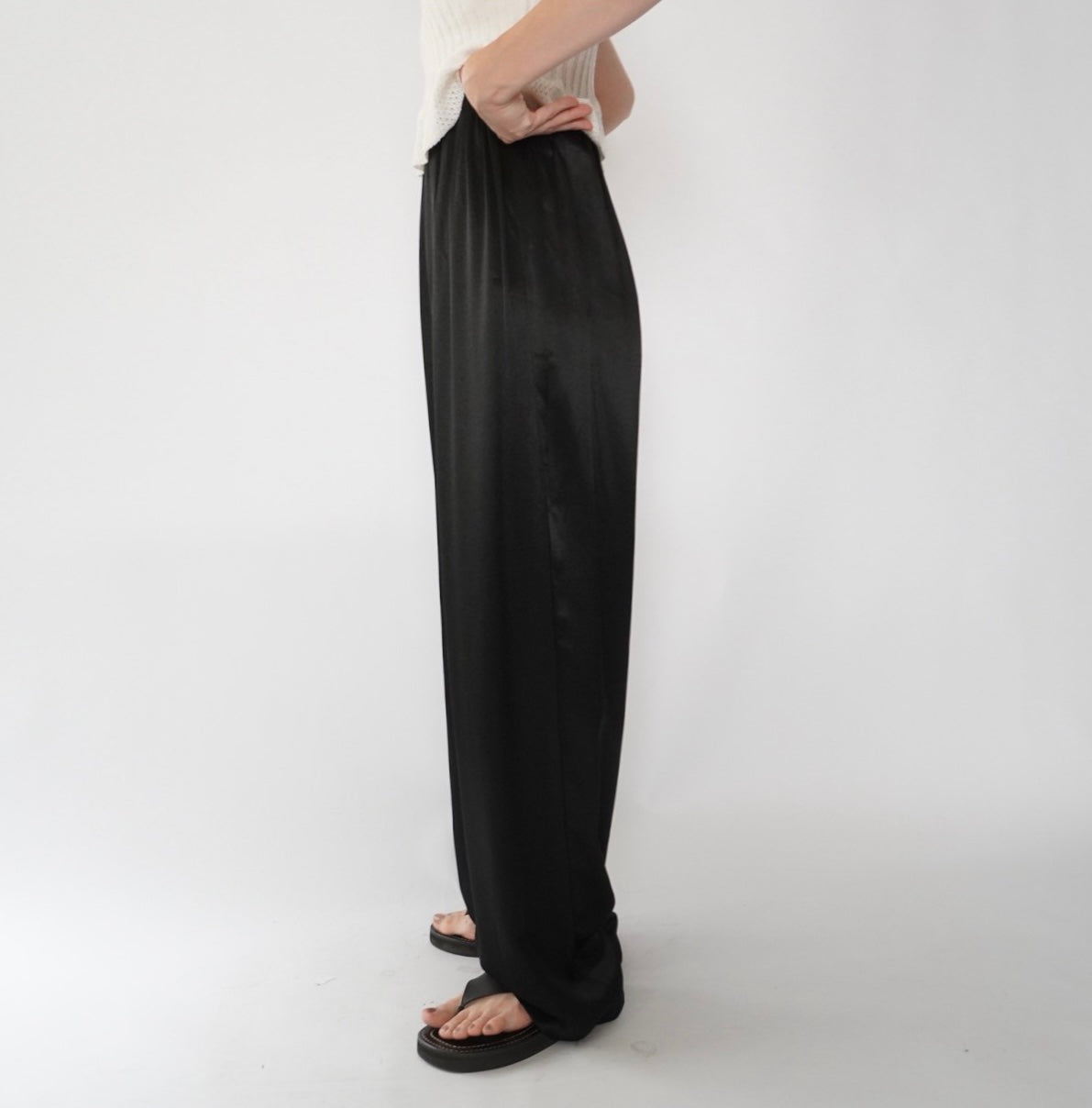 90s Black Shiny Pants