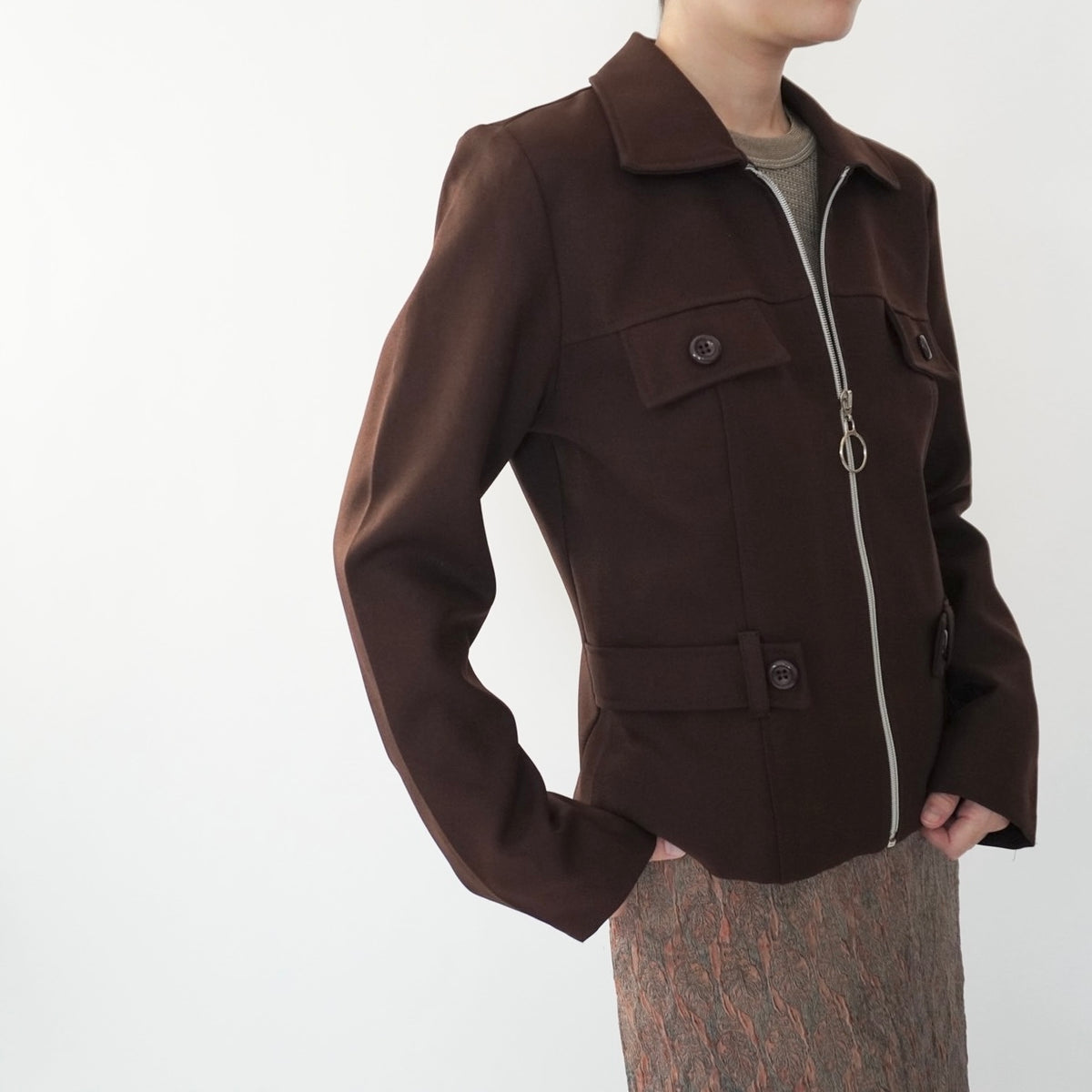90s Brown Light Jacket Made in USA
