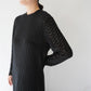 80s Black Knit Dress