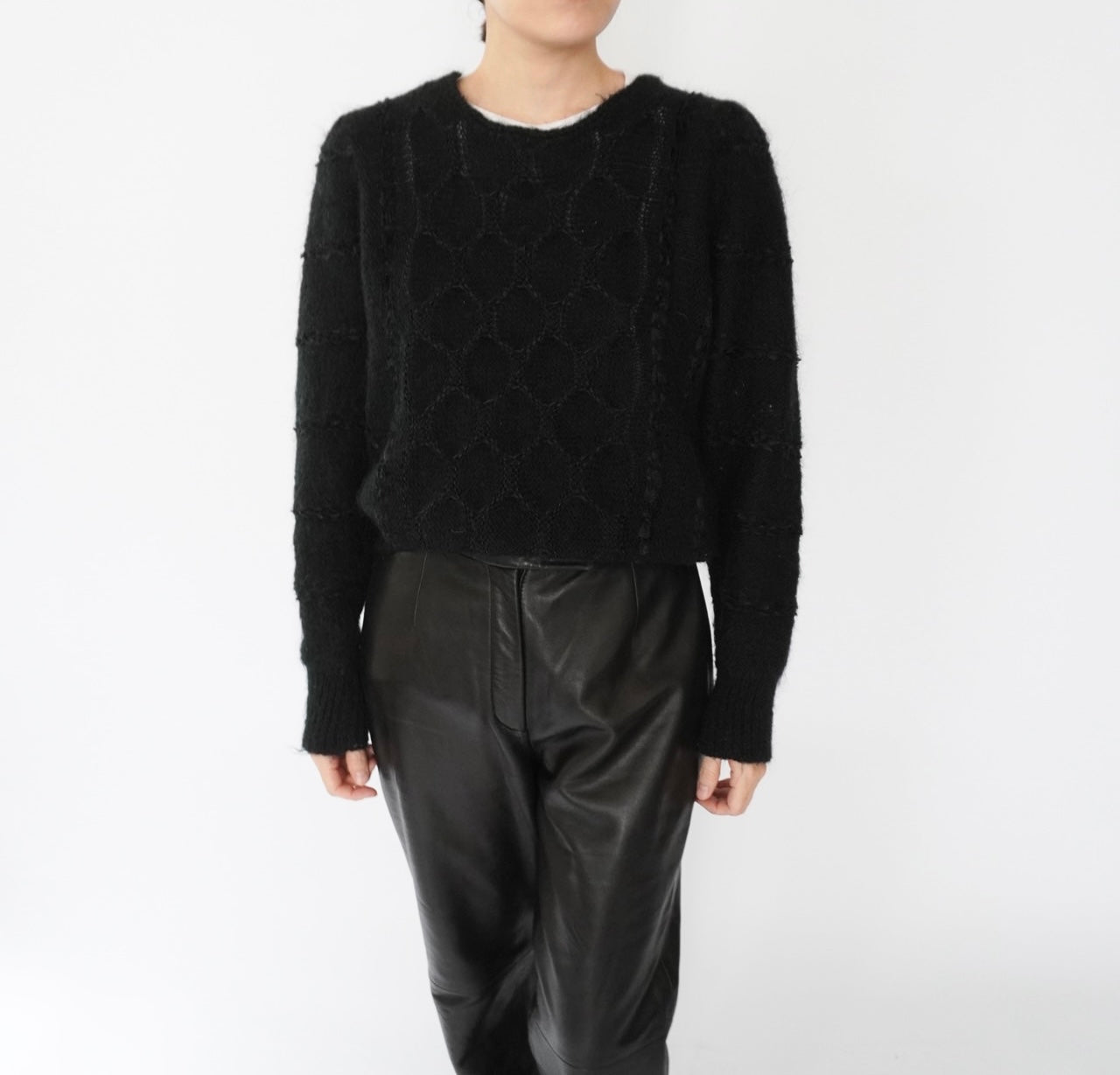 80s EURO Black Mohair Knit