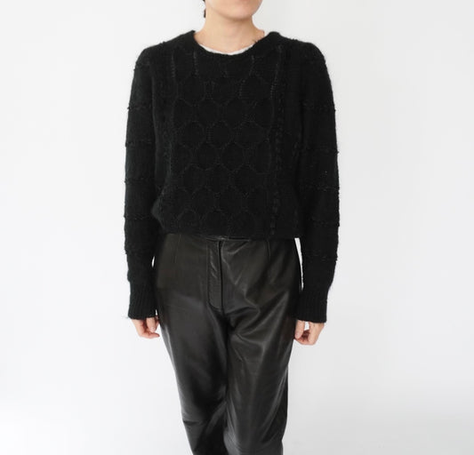 80s EURO Black Mohair Knit