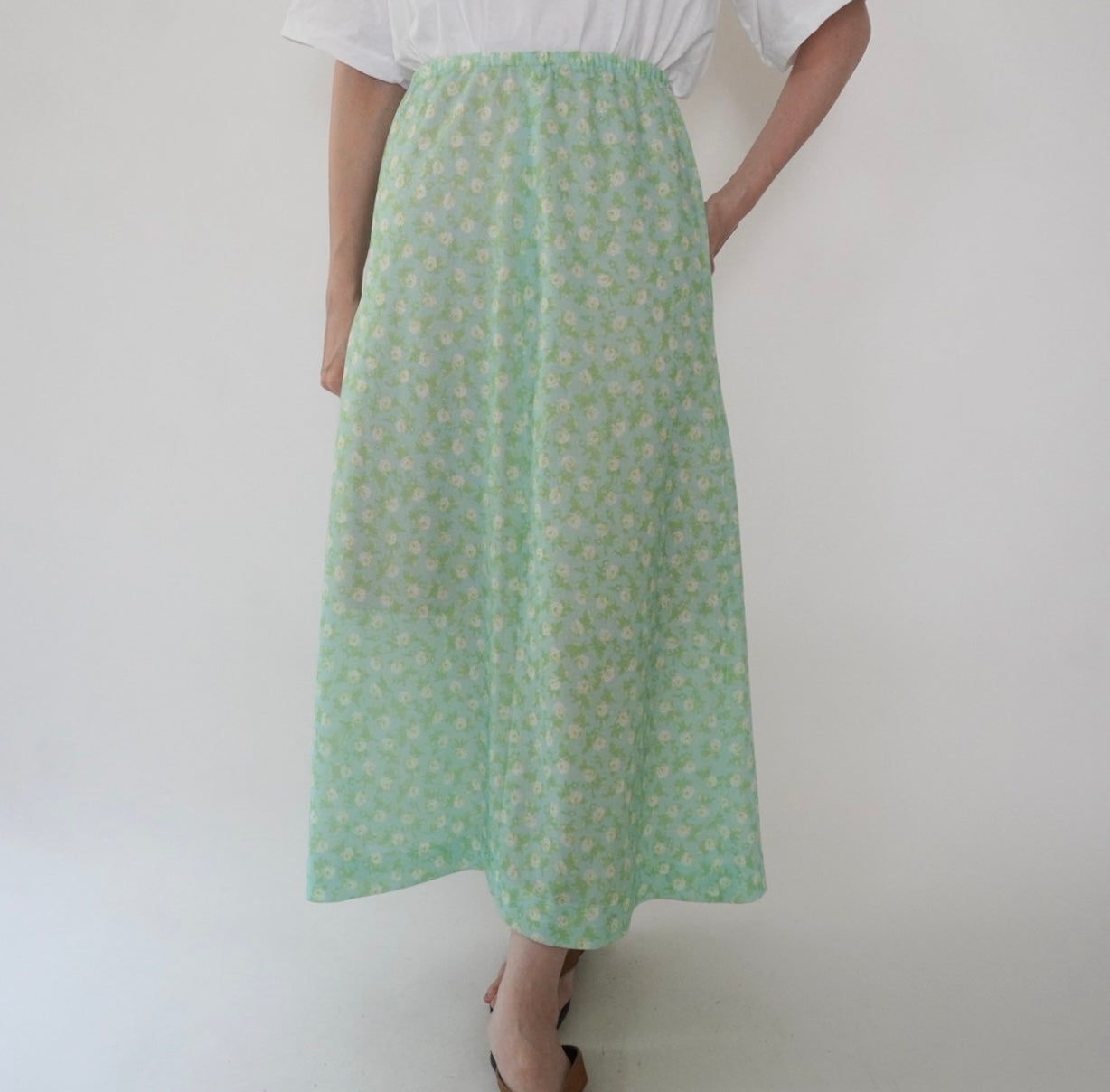 80s Floral Print Skirt