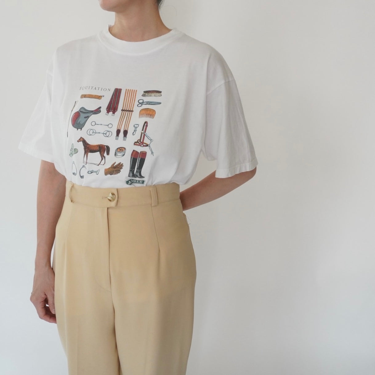 90s "AIGLE" Printed T-shirt Made in France