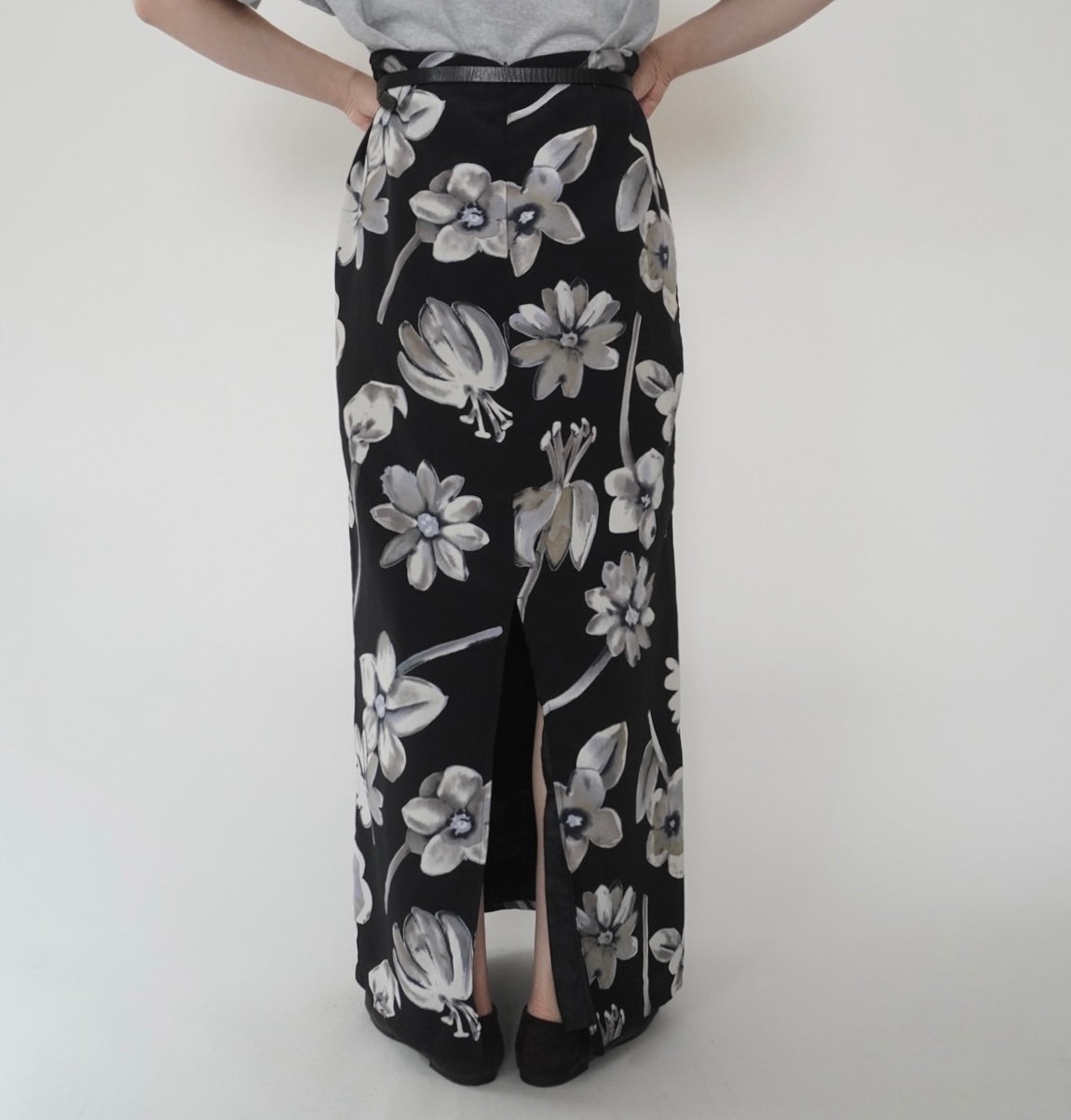 90s EURO Floral Print Skirt