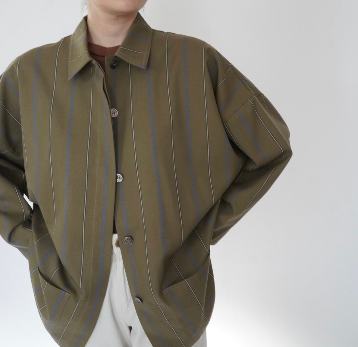 80s Striped Light Jacket Made in Italy