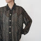 90s EURO Sheer Pattern Shirt
