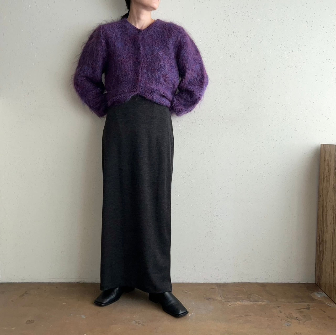 80s Purple Knit Cardigan