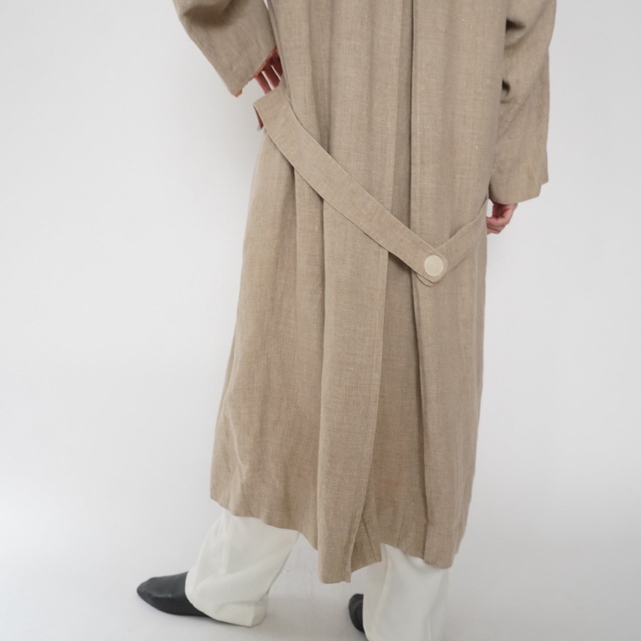 80s Linen Design Coat Made in USA