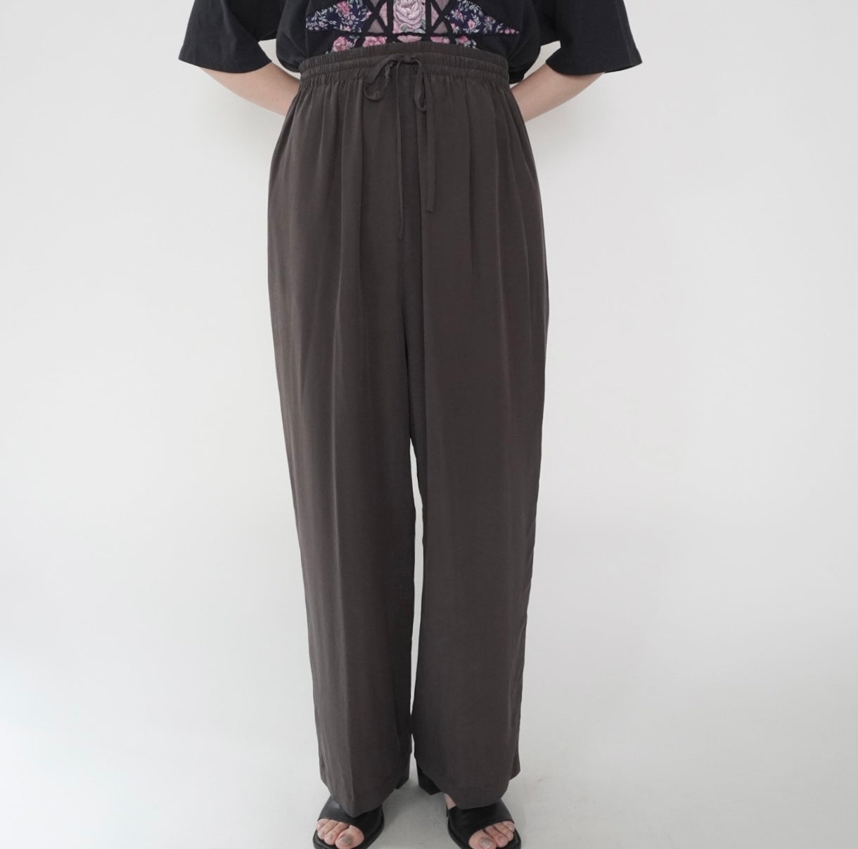 90s Silk Wide Pants