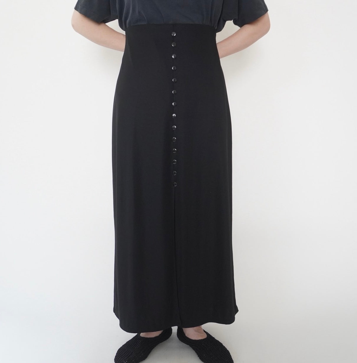 90s Black Skirt Made in USA