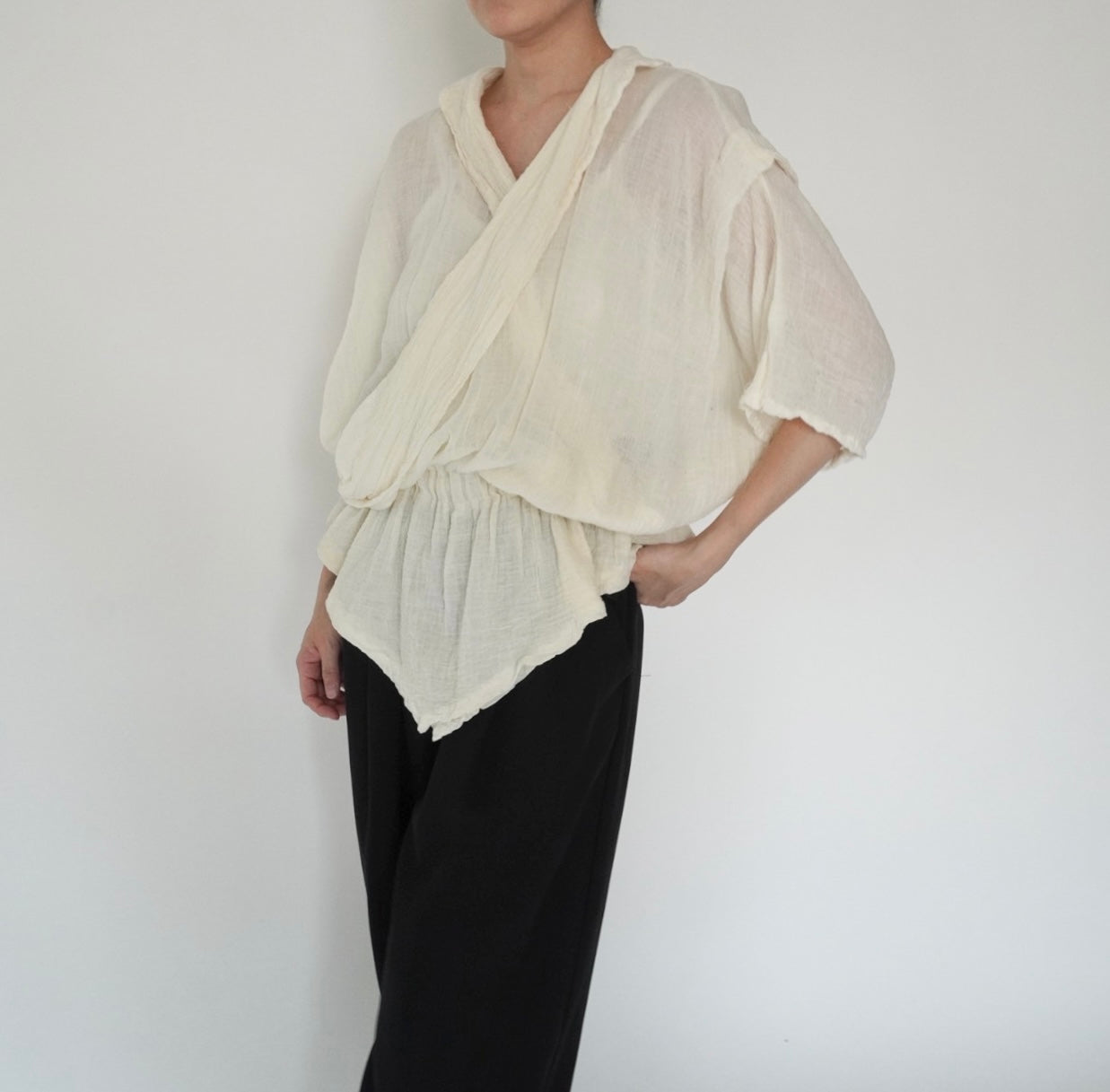 80s Gauze Design Top