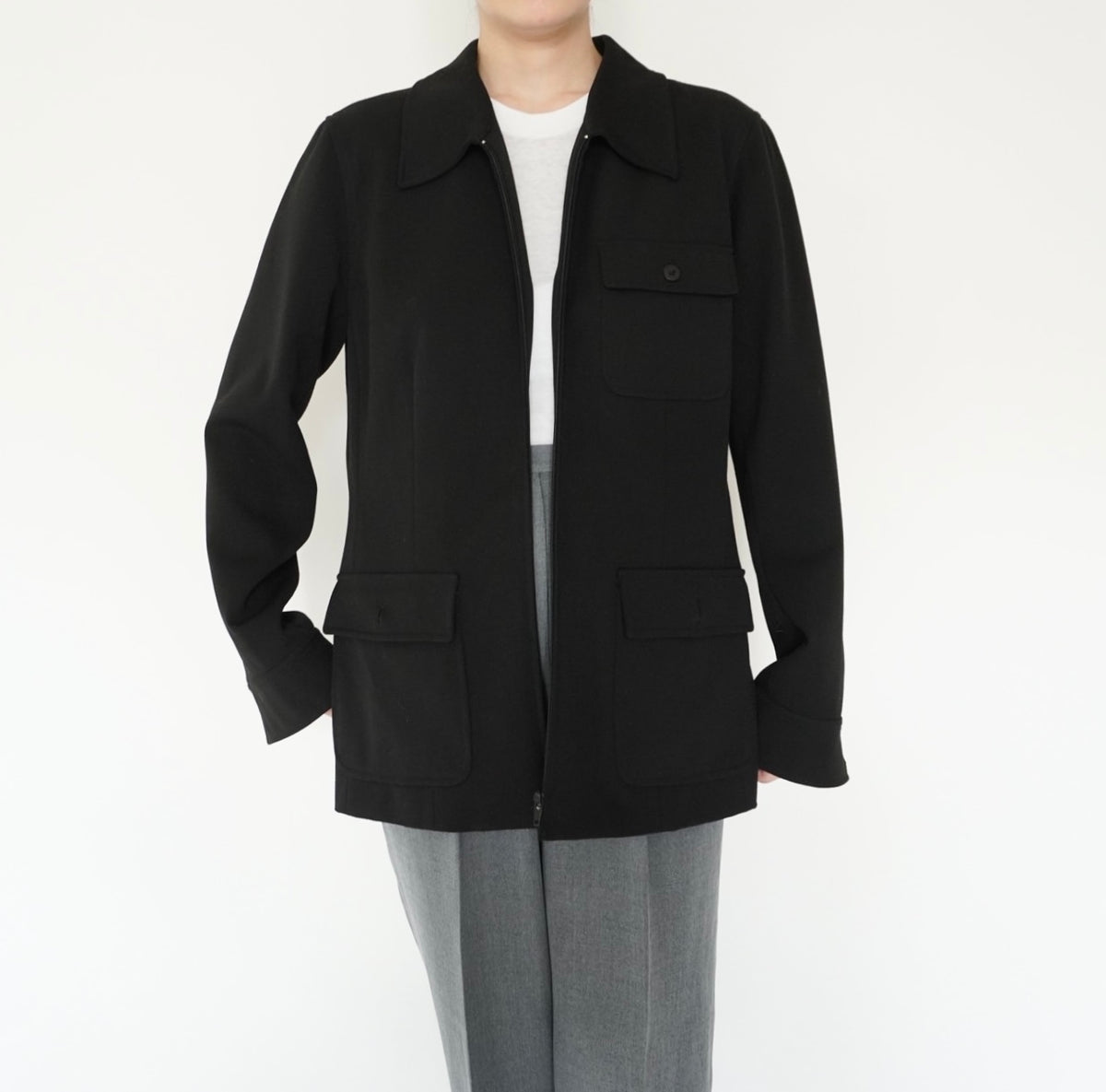 90s Black Design Jacket