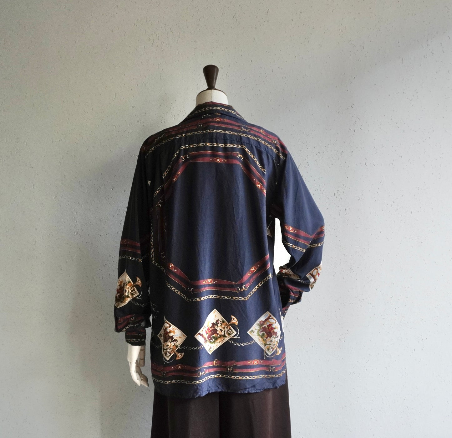 90s Printed Silk Shirt