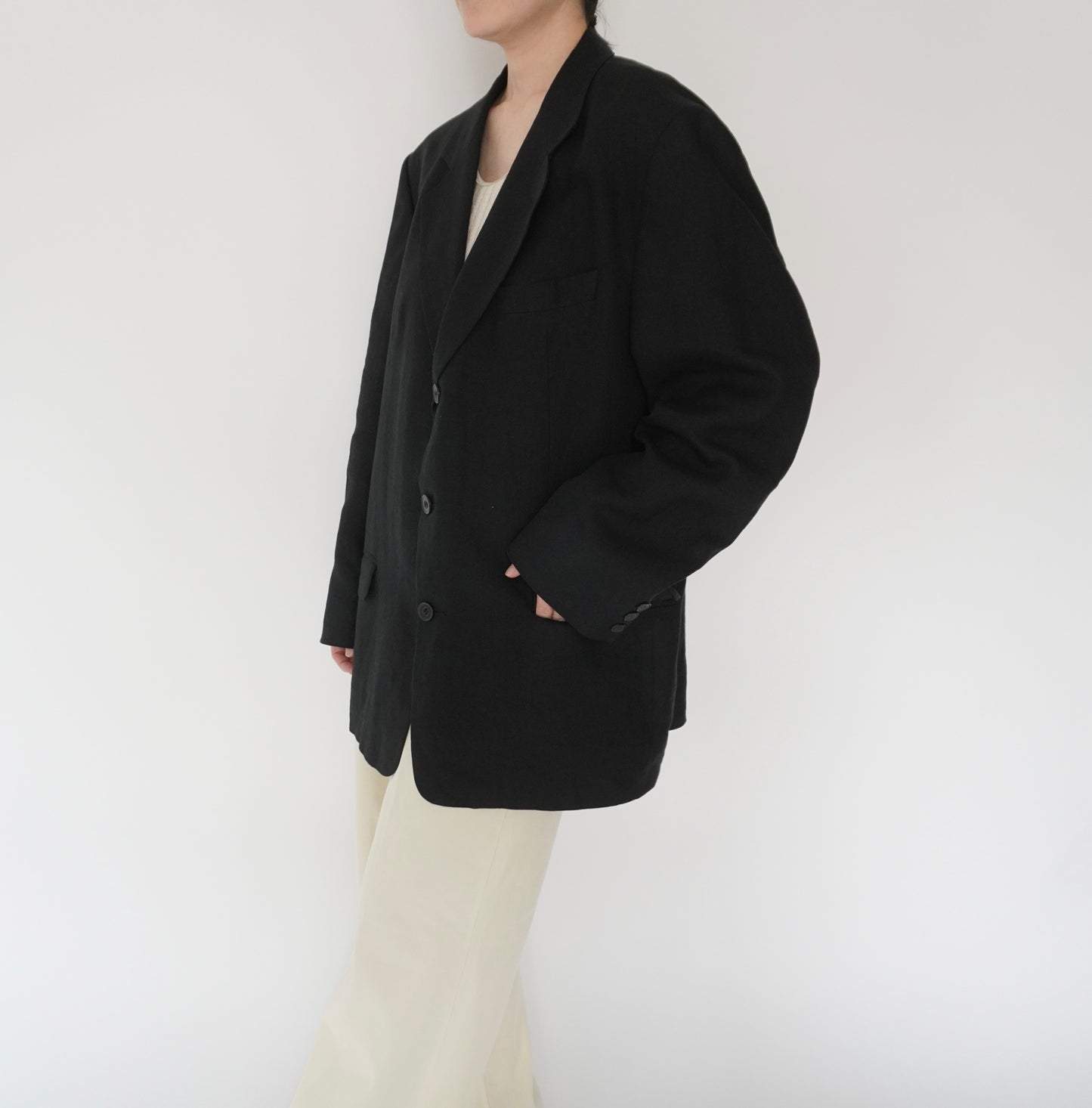90s Linen Oversized Jacket