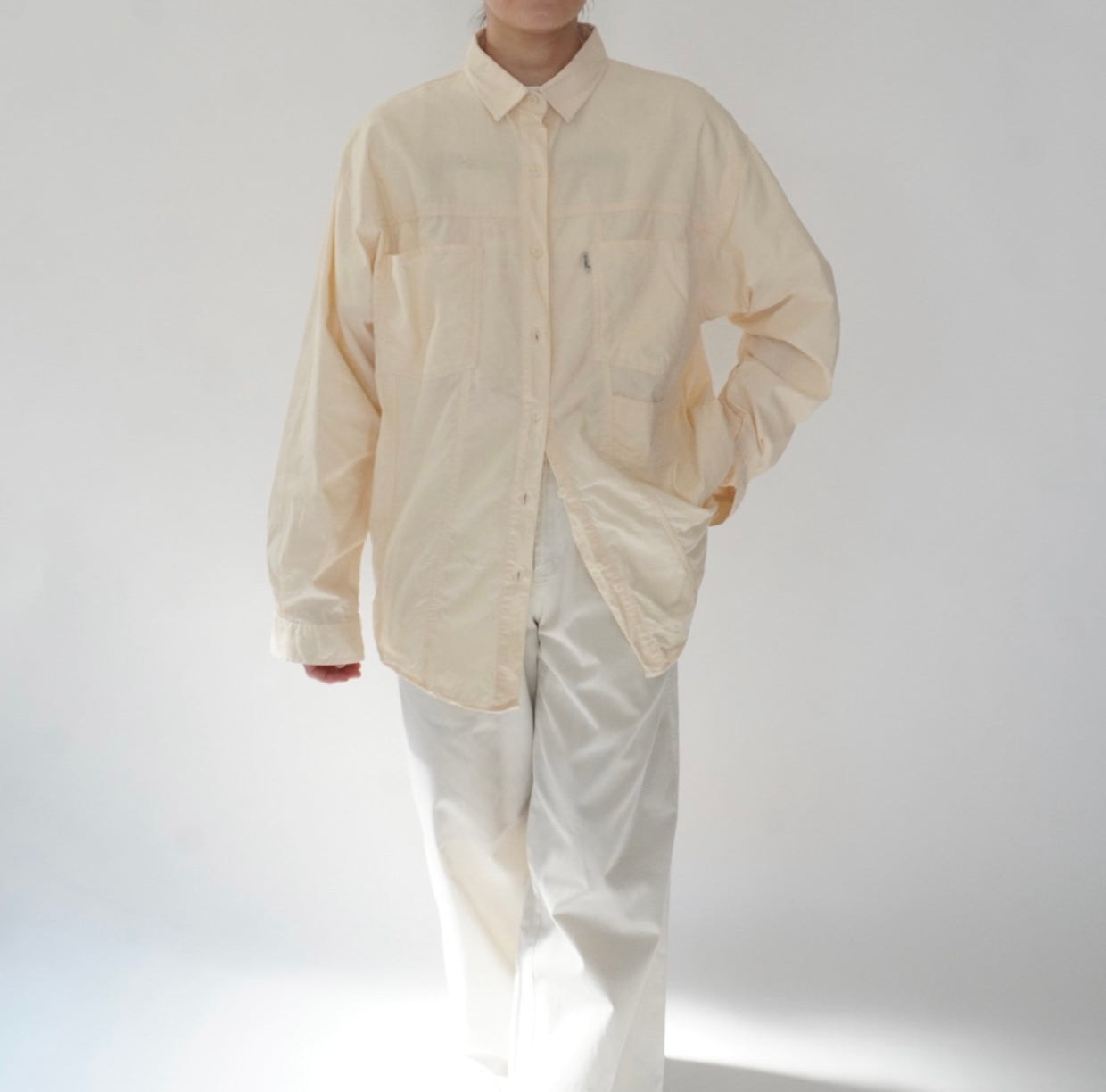 90s Ivory Cotton Shirt