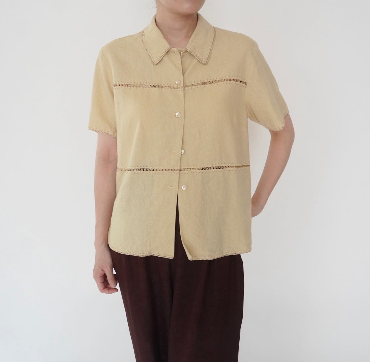 90s Design Linen Shirt