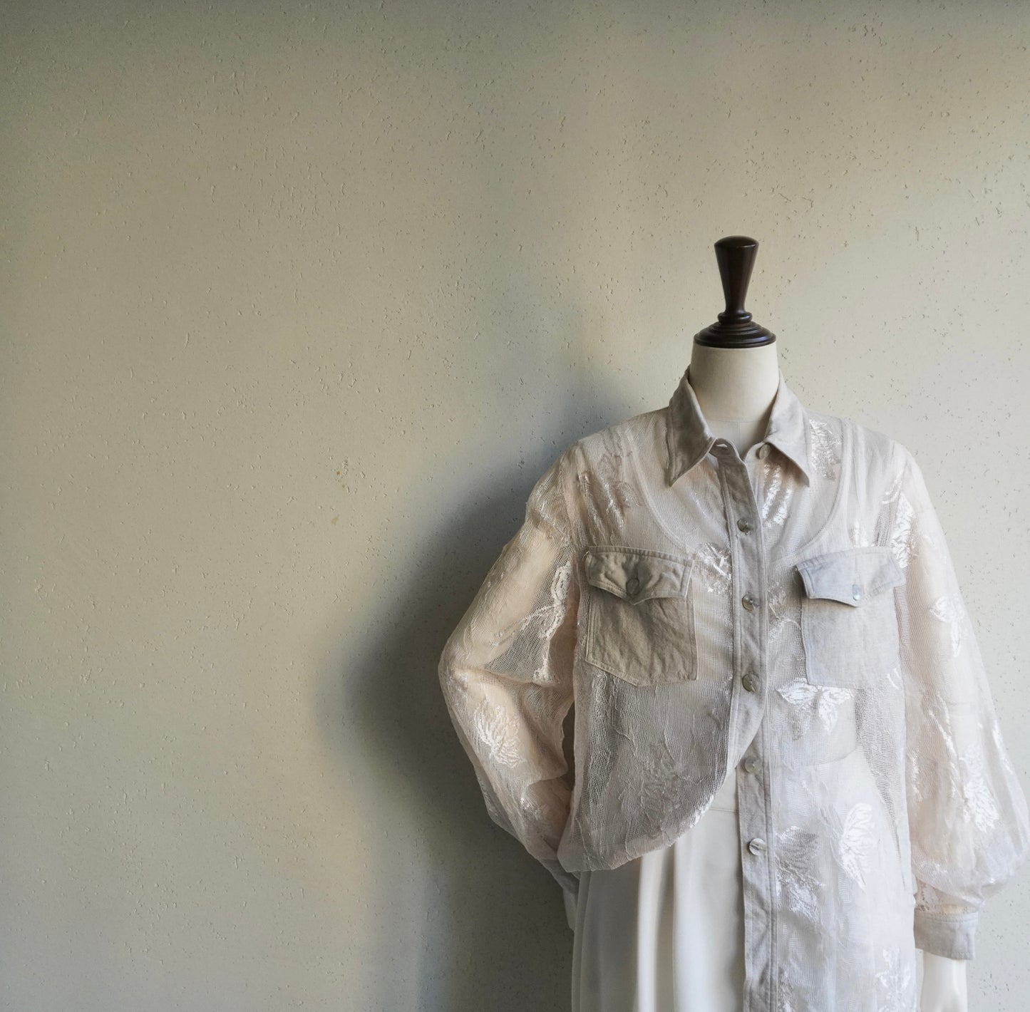 90s Lace Design Shirt Made in Canada