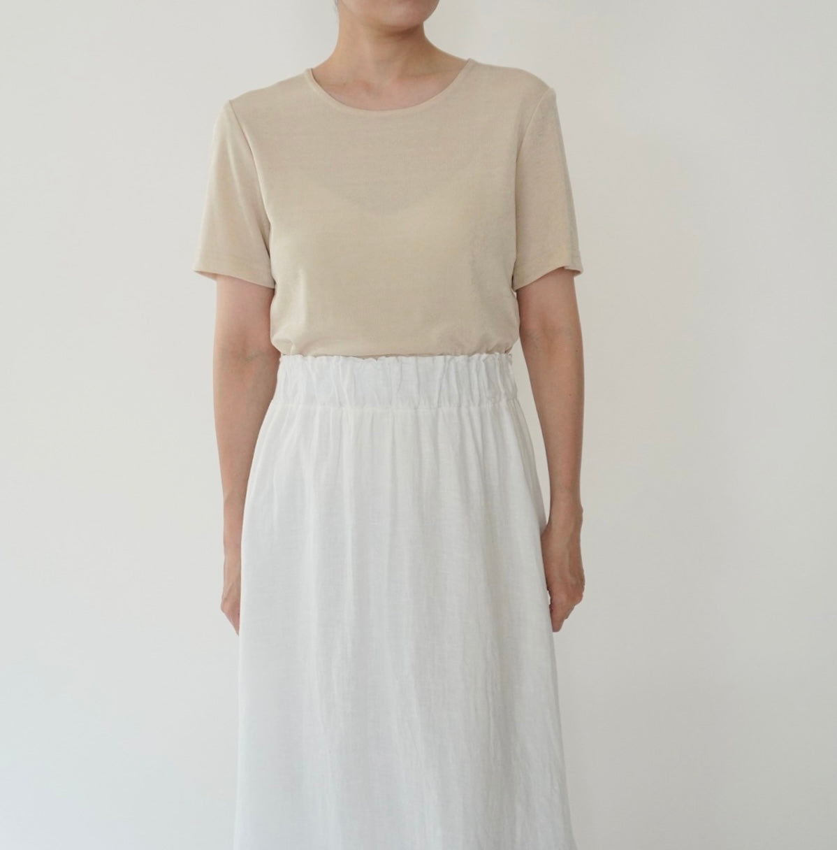 90s Beige Top Made in USA