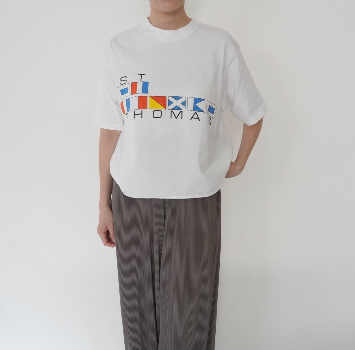 90s Printed Cut Off T-shirt Made in USA