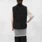 90s Black Vest,Blouse