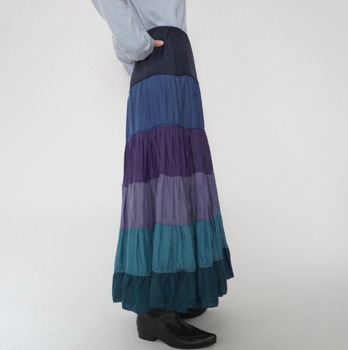 90s Striped Design Skirt Made in Italy