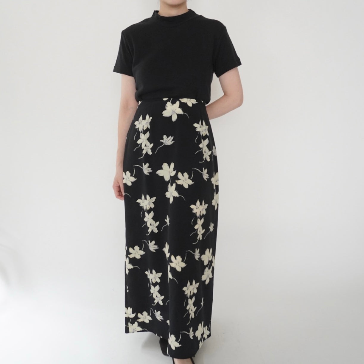 90s Flower Pattern Skirt Made in Canada
