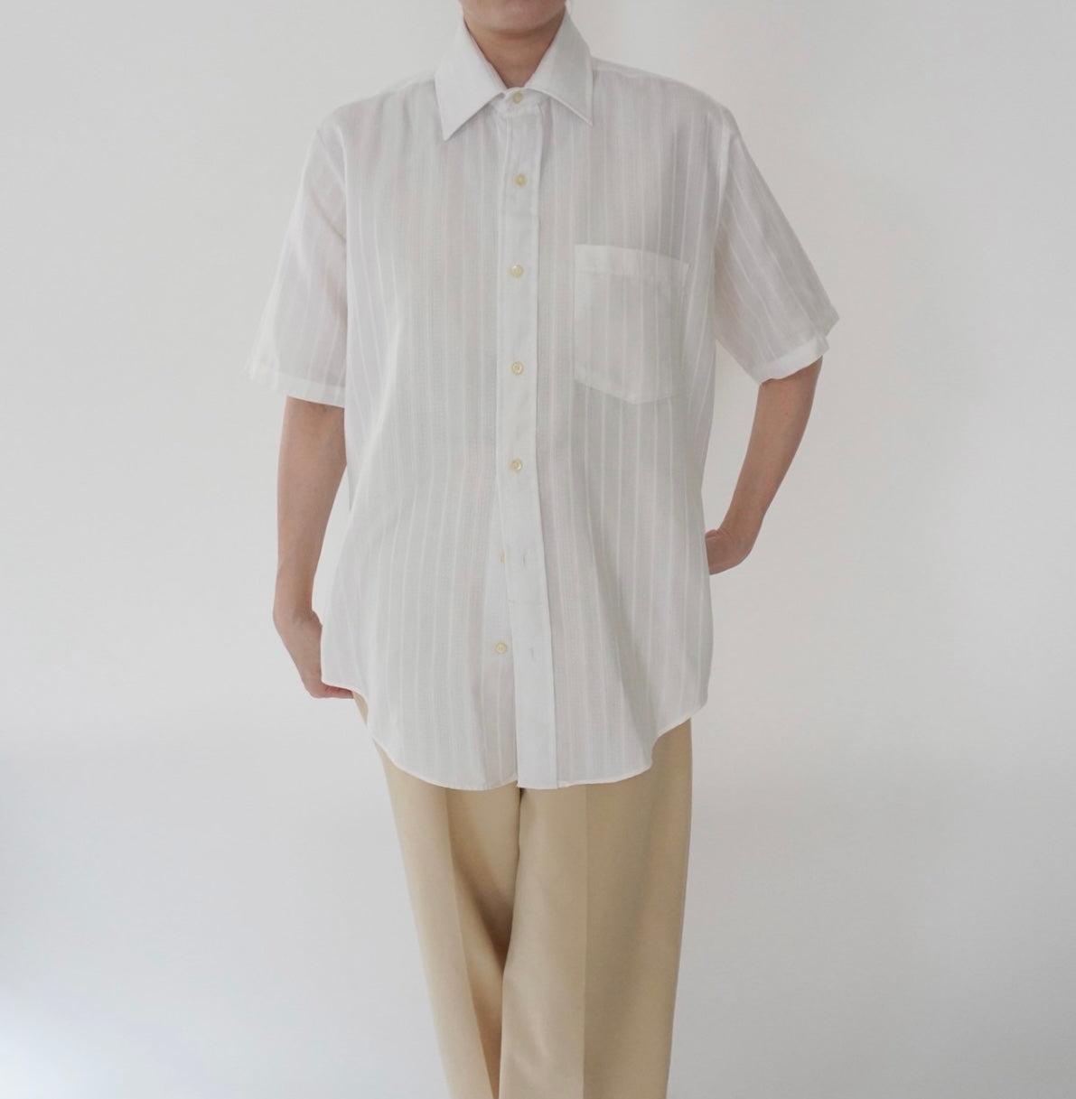 70s White Shirt Made in USA