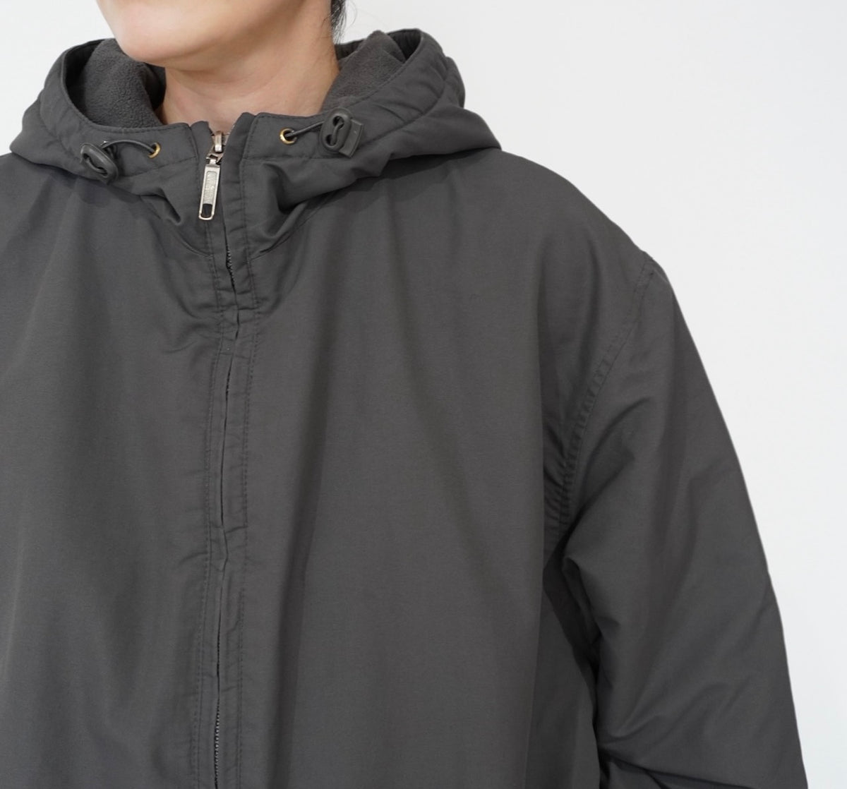 C.Gray Hooded Jacket
