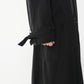 90s Black Design Maxi Coat