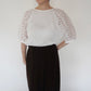80s Cut Lace Design Blouse