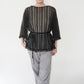 90s Sheer Lace Design Blouse