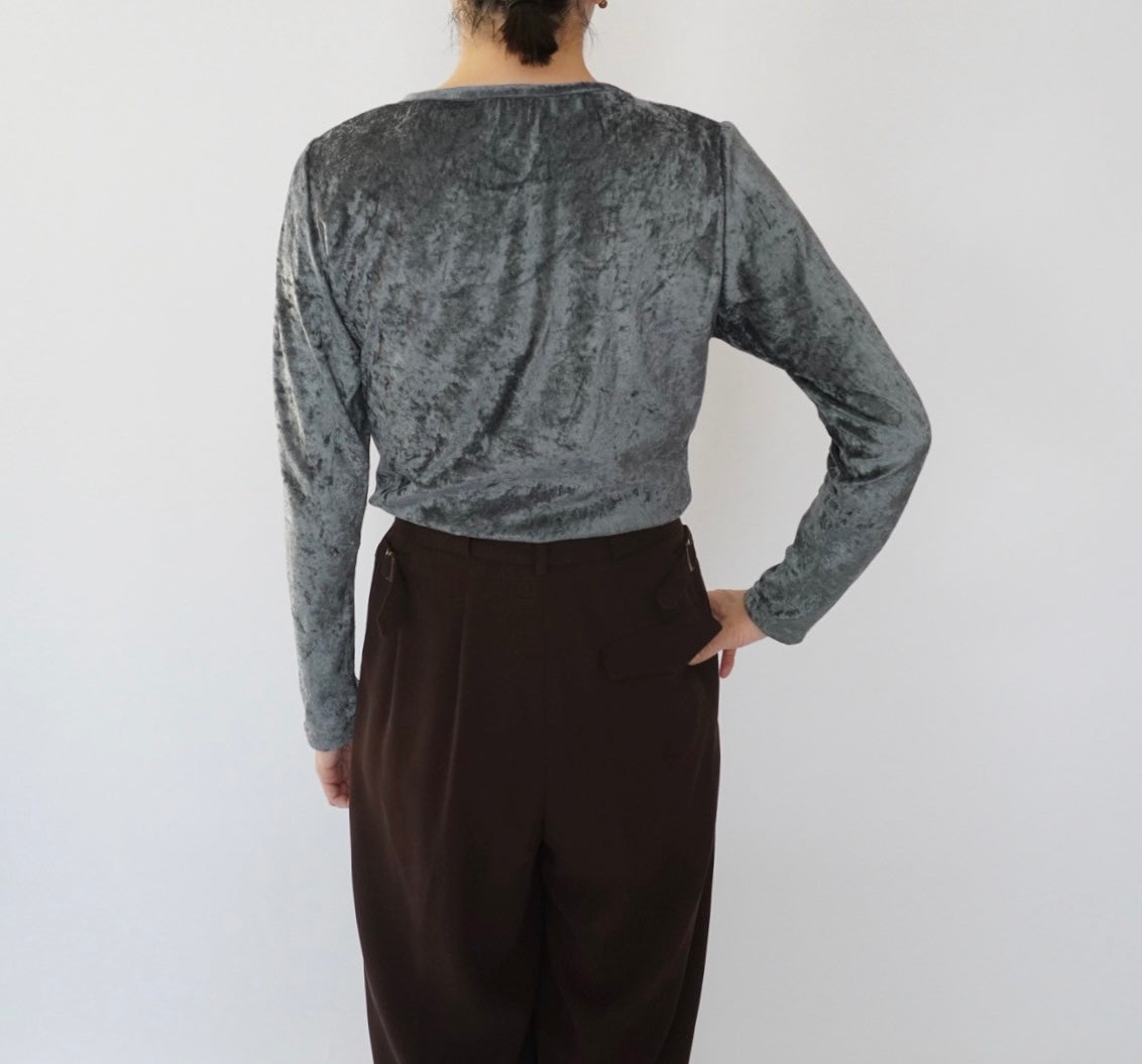 90s Velour Top Made in Italy
